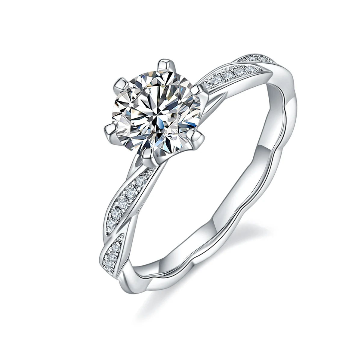 Ribbon Lab-Grown Diamond Ring — 1 ct — product view 1