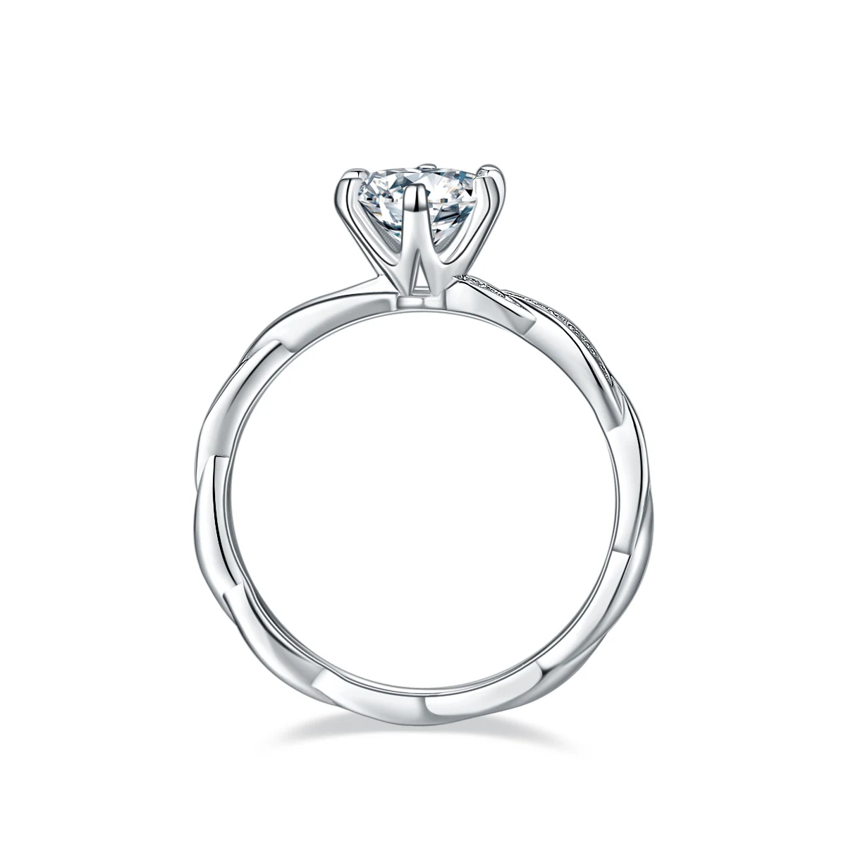 Ribbon Lab-Grown Diamond Ring — 1 ct — product view 2
