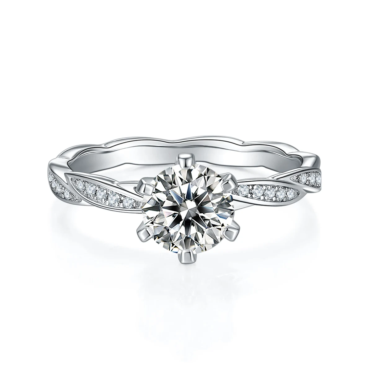 Ribbon Lab-Grown Diamond Ring — 1 ct — product view 3