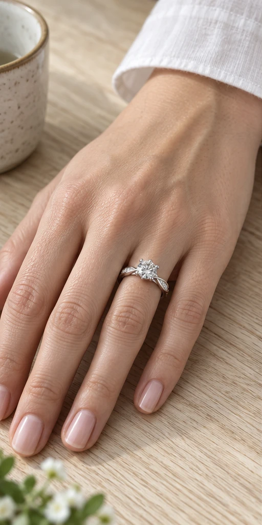 Ribbon Lab-Grown Diamond Ring — 1 ct styling