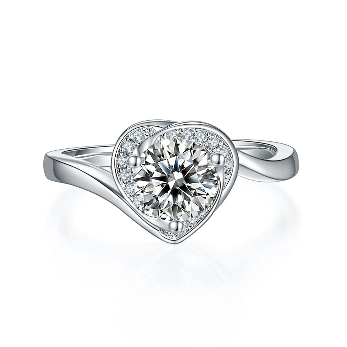 Heart Blossom Lab-Grown Diamond Ring — 1 ct — product view 2