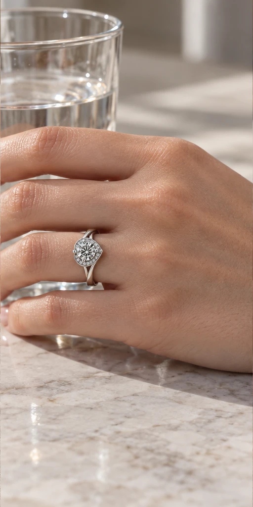 Heart Blossom Lab-Grown Diamond Ring — 1 ct editorial styling