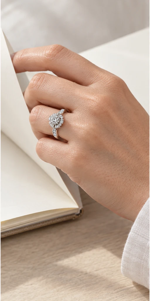 Signature Lab-Grown Diamond Ring — 1 ct editorial styling