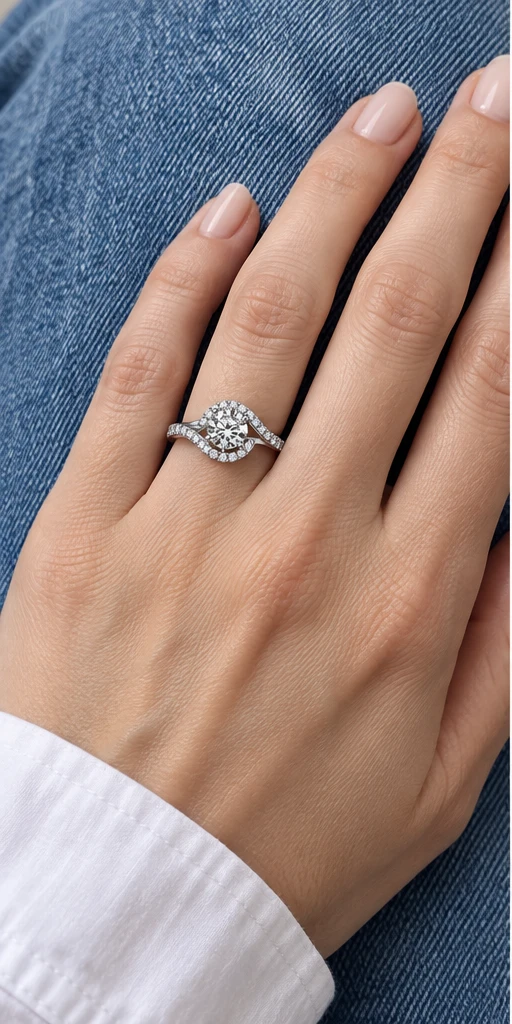 Angel Eye Lab-Grown Diamond Ring — 1 ct styling