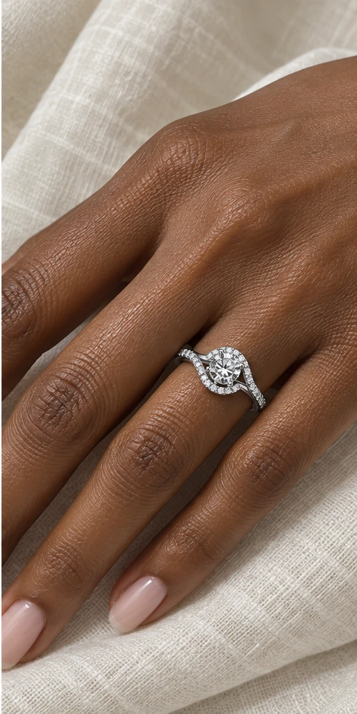 Angel Eye Lab-Grown Diamond Ring — 1 ct editorial styling