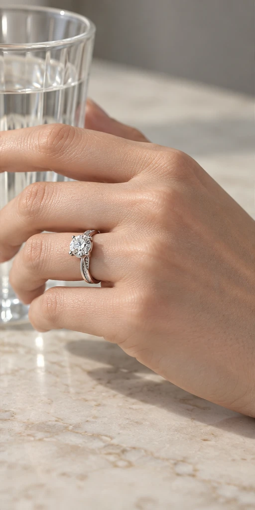 Mermaid Lab-Grown Diamond Ring — 1 ct editorial styling