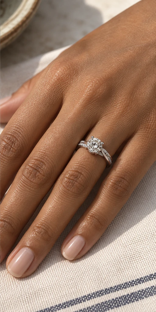 Mermaid Lab-Grown Diamond Ring — 1 ct editorial styling