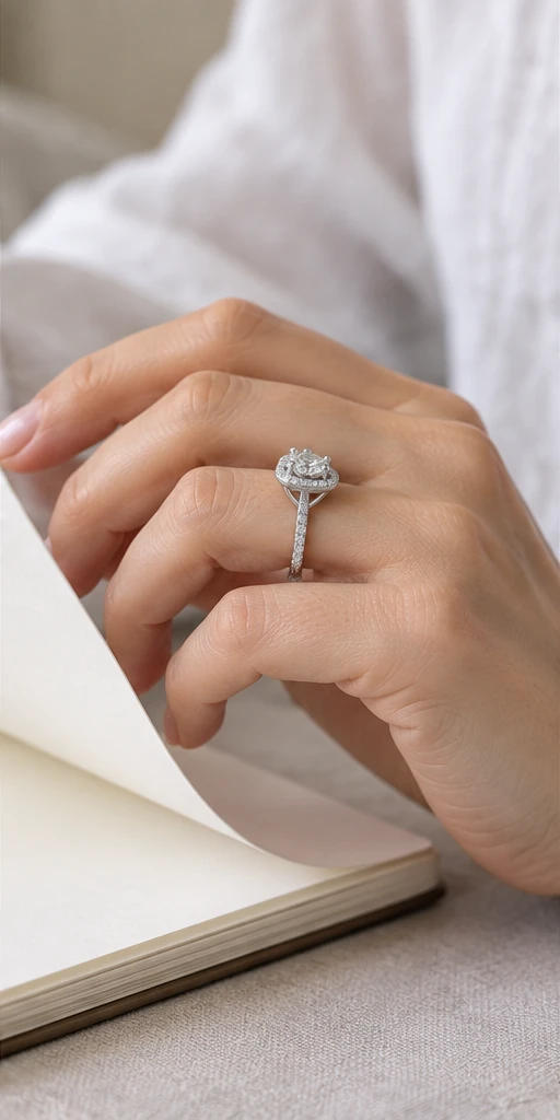 One Heart Lab-Grown Diamond Ring — 1 ct editorial styling