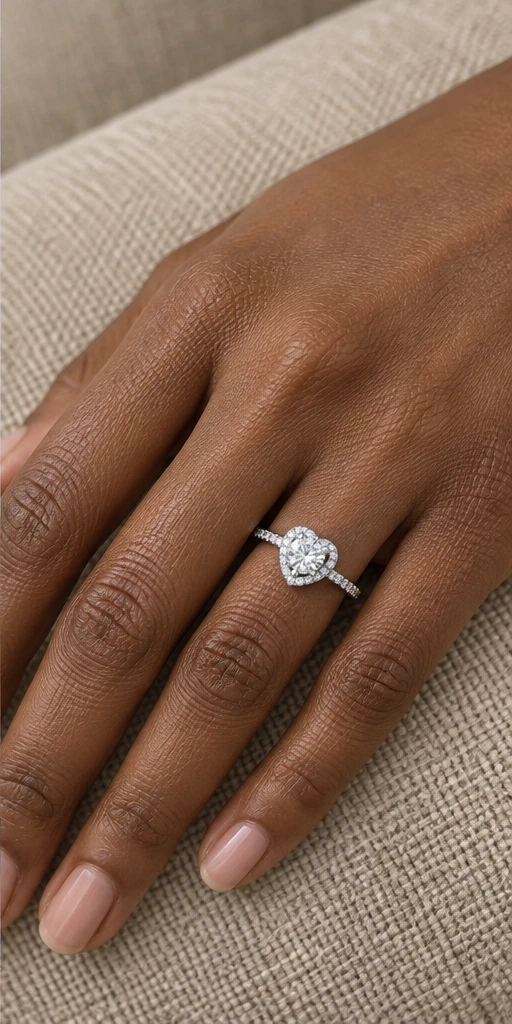 One Heart Lab-Grown Diamond Ring — 1 ct editorial styling