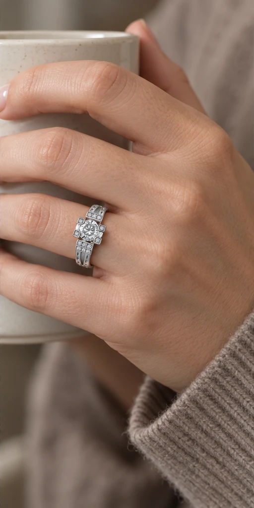 Spire Lab-Grown Diamond Ring — 1 ct editorial styling