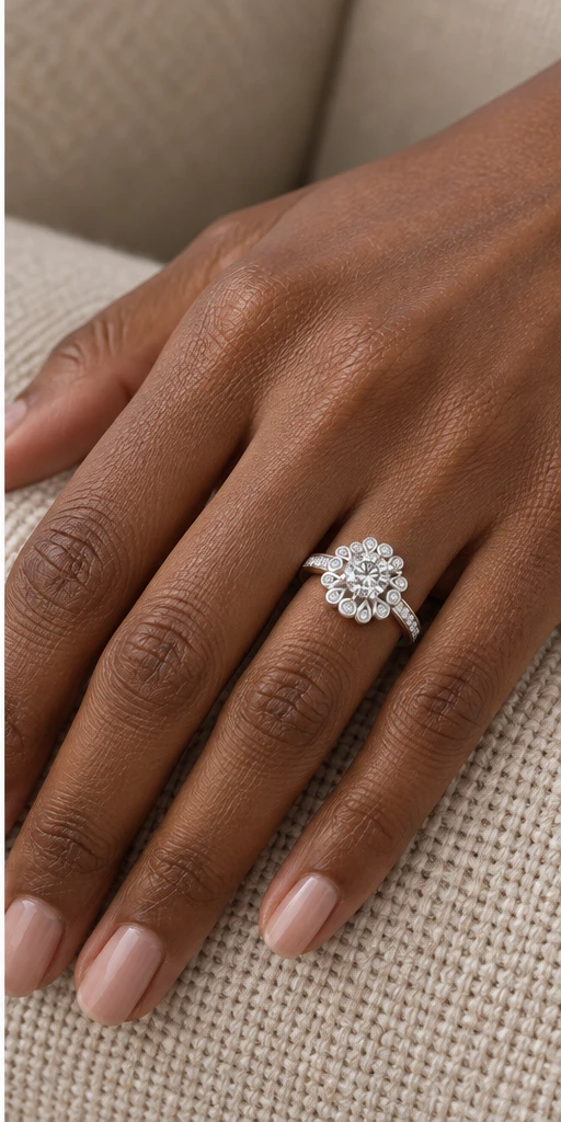 Drape Lab-Grown Diamond Ring — 1 ct editorial styling