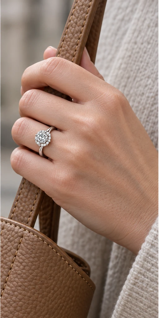Flame Lab-Grown Diamond Ring — 1 ct editorial styling