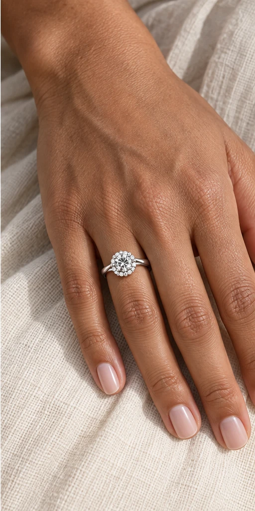 Flame Lab-Grown Diamond Ring — 1 ct editorial styling
