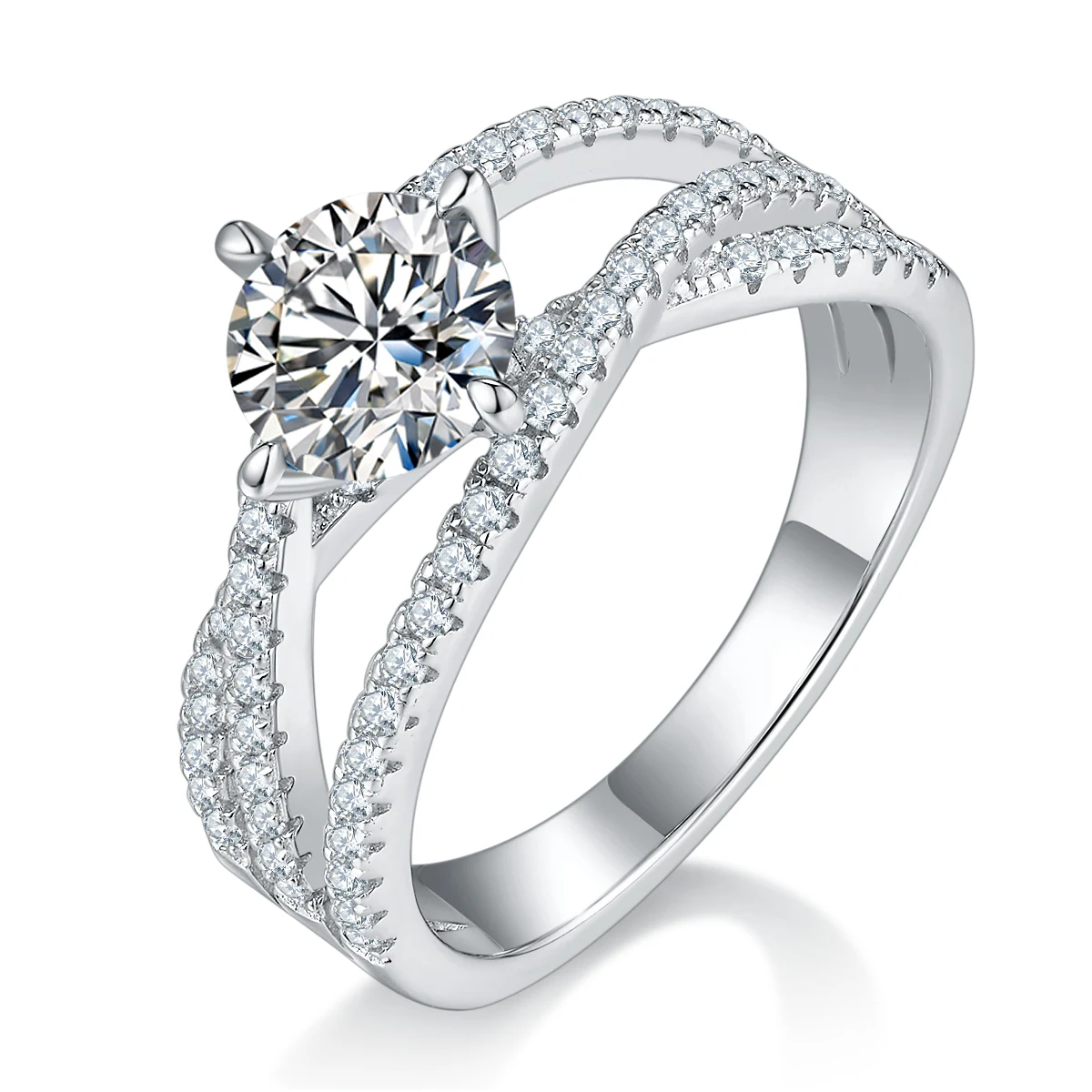 Trilogy Lab-Grown Diamond Ring — 1 ct — product view 1