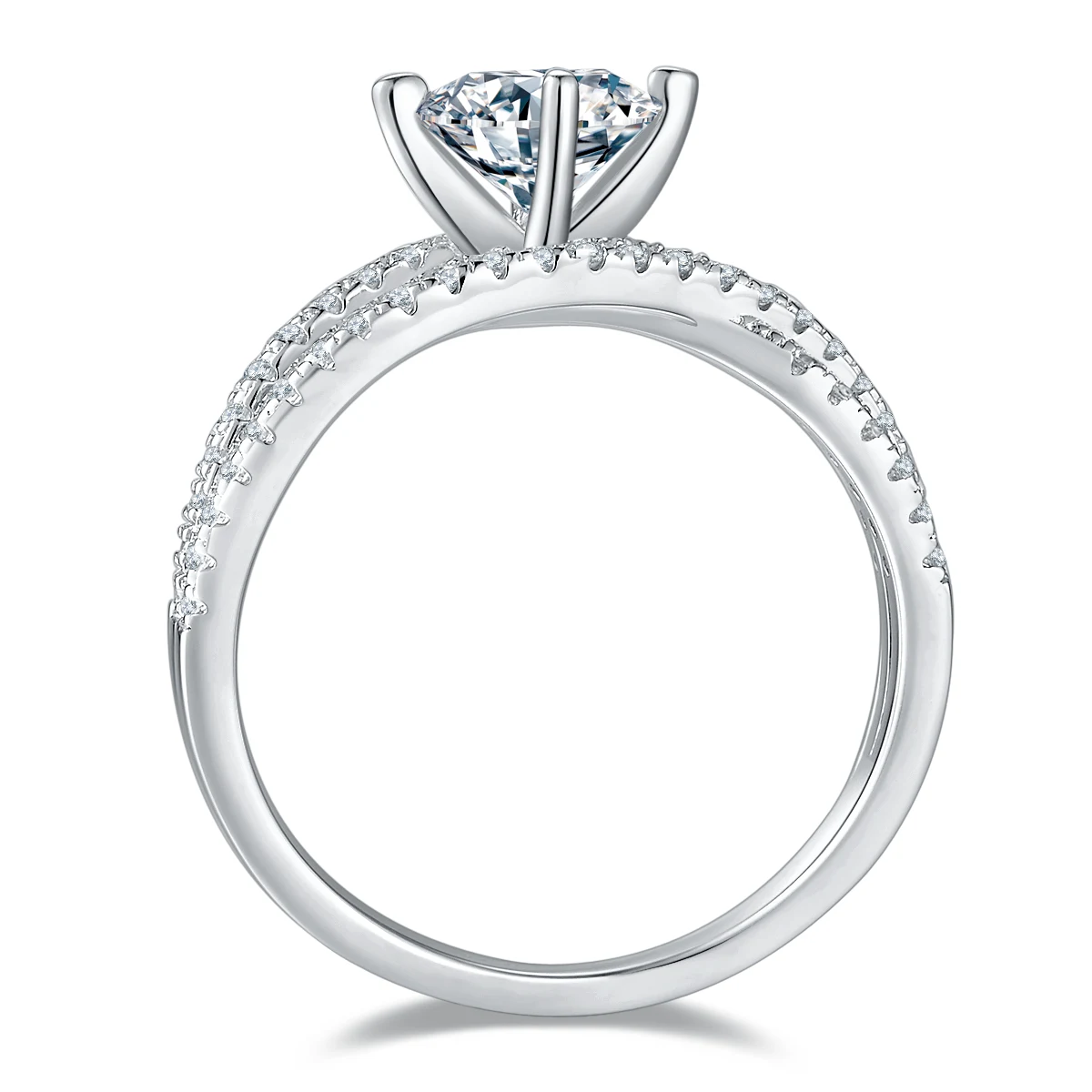 Trilogy Lab-Grown Diamond Ring — 1 ct — product view 2