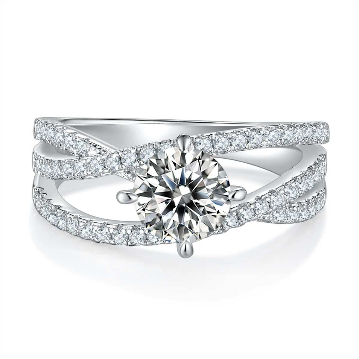Trilogy Lab-Grown Diamond Ring — 1 ct — product view 3