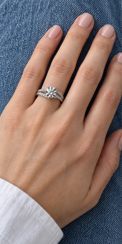 Trilogy Lab-Grown Diamond Ring — 1 ct styling