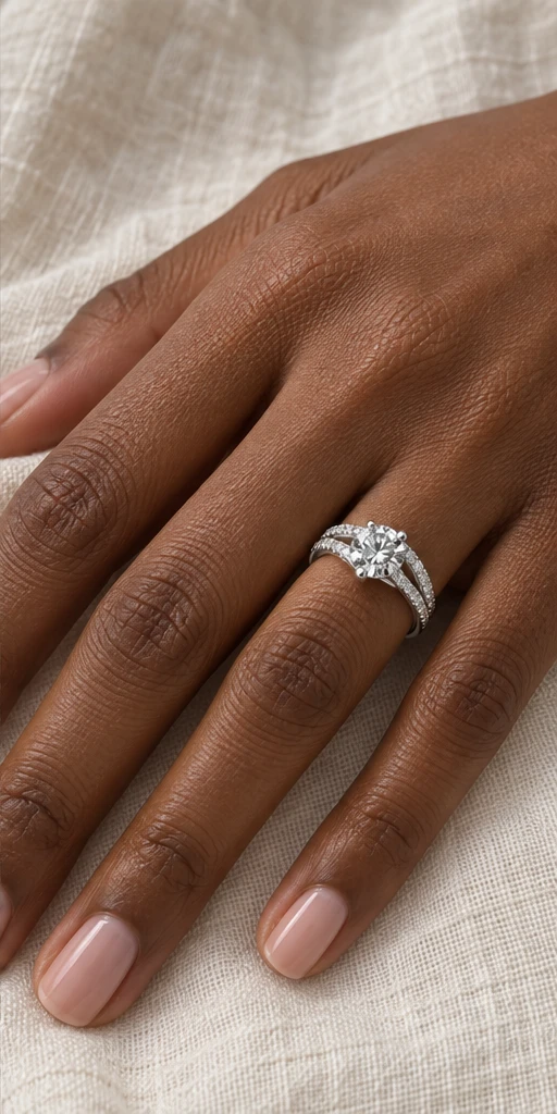 Trilogy Lab-Grown Diamond Ring — 1 ct editorial styling