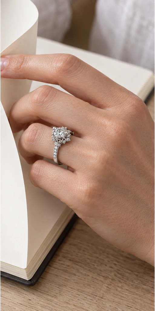 Blossom Lab-Grown Diamond Ring — 1 ct editorial styling