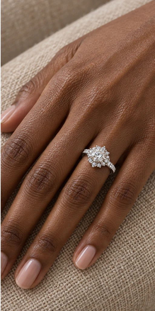 Blossom Lab-Grown Diamond Ring — 1 ct editorial styling