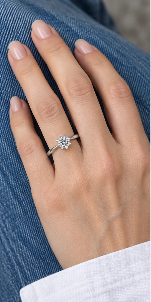 Snowflake Twist Lab-Grown Diamond Ring — 0.5 ct styling