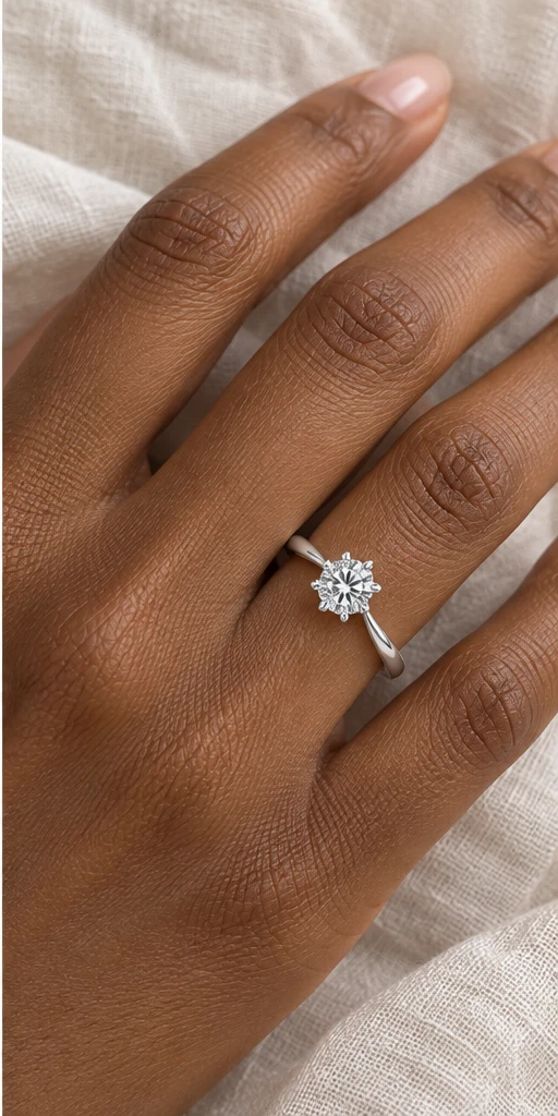 Snowflake Twist Lab-Grown Diamond Ring — 0.5 ct editorial styling