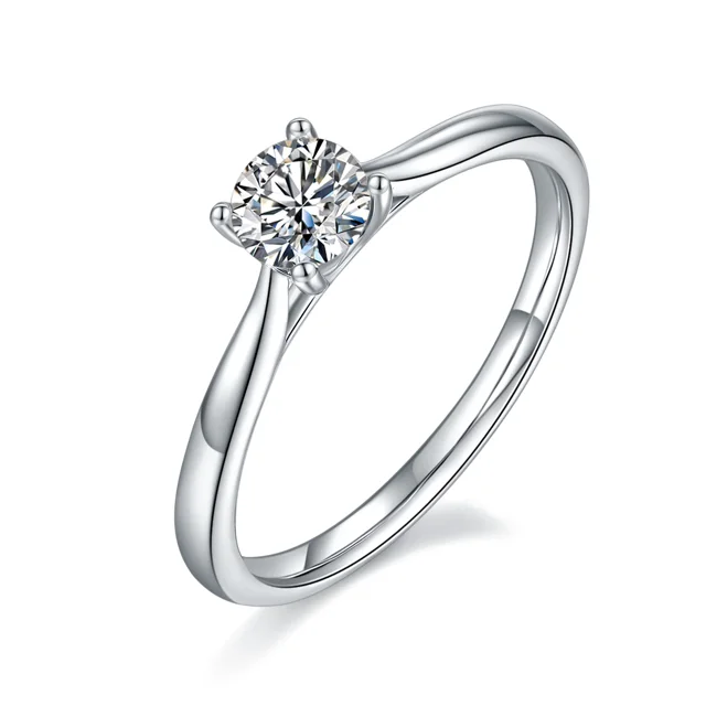 Four-Prong Lab-Grown Diamond Ring — 0.5 ct