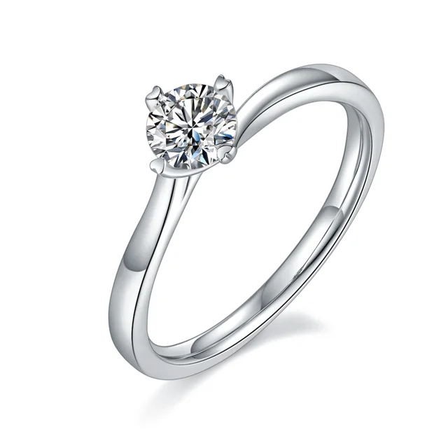 Four-Prong Twist Lab-Grown Diamond Ring — 0.5 ct