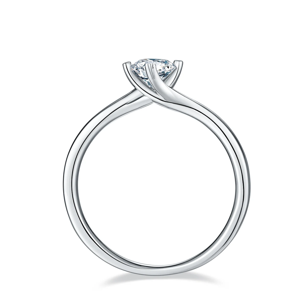 Four-Prong Twist Lab-Grown Diamond Ring — 0.5 ct — product view 3