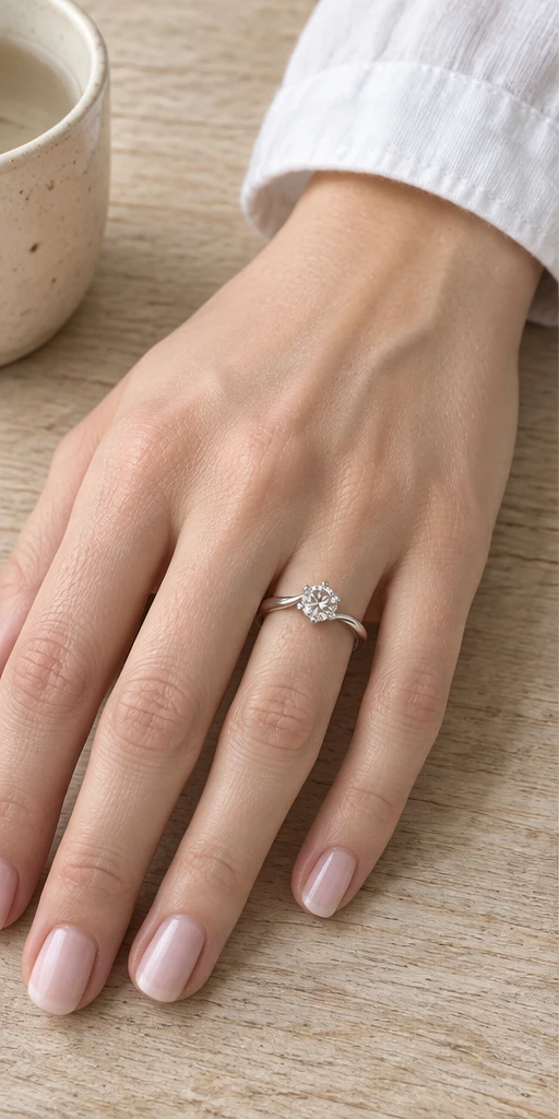 Four-Prong Twist Lab-Grown Diamond Ring — 0.5 ct styling