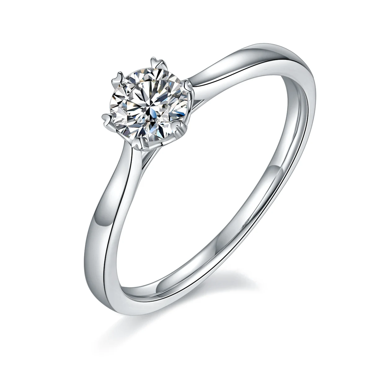 Six-Prong Lab-Grown Diamond Ring — 0.5 ct — product view 1