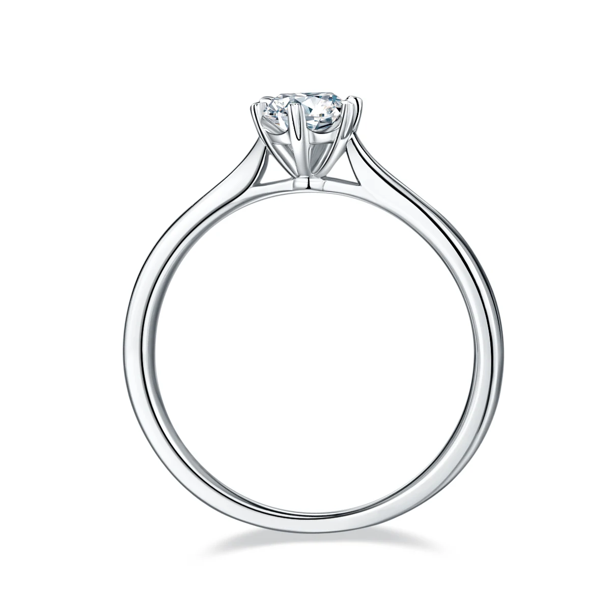 Six-Prong Lab-Grown Diamond Ring — 0.5 ct — product view 3