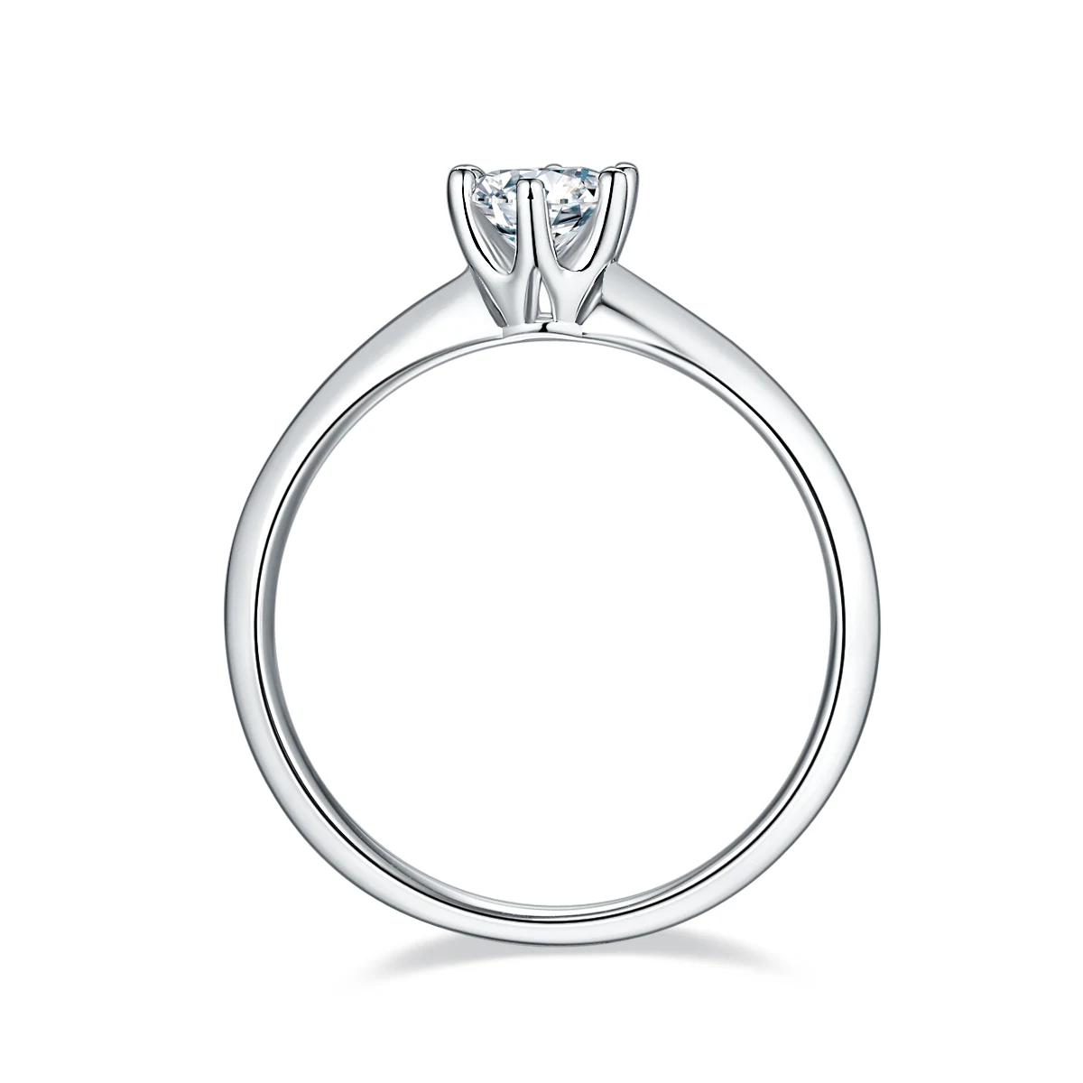 Six-Prong Lab-Grown Diamond Ring — 0.5 ct — product view 3
