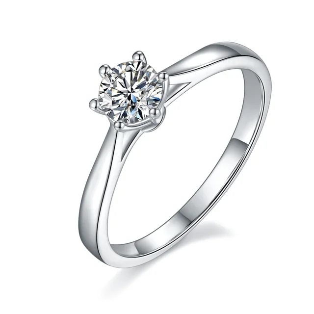Six-Prong Lab-Grown Diamond Ring — 0.5 ct