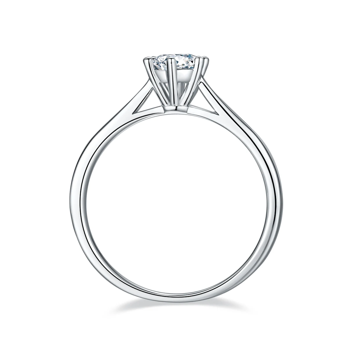 Six-Prong Lab-Grown Diamond Ring — 0.5 ct — product view 3