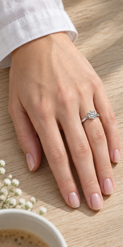 Six-Prong Lab-Grown Diamond Ring — 0.5 ct styling