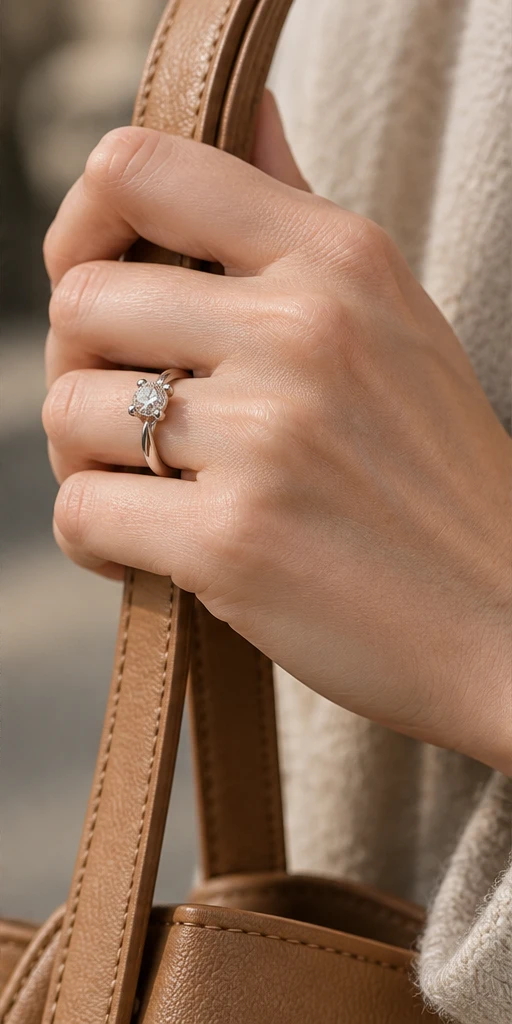 Tulip Lab-Grown Diamond Ring — 0.5 ct editorial styling
