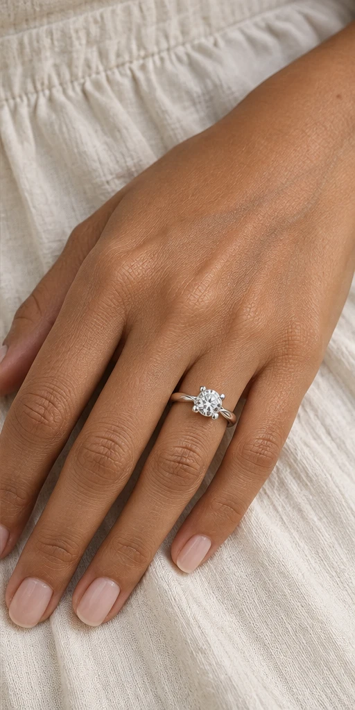 Tulip Lab-Grown Diamond Ring — 0.5 ct editorial styling