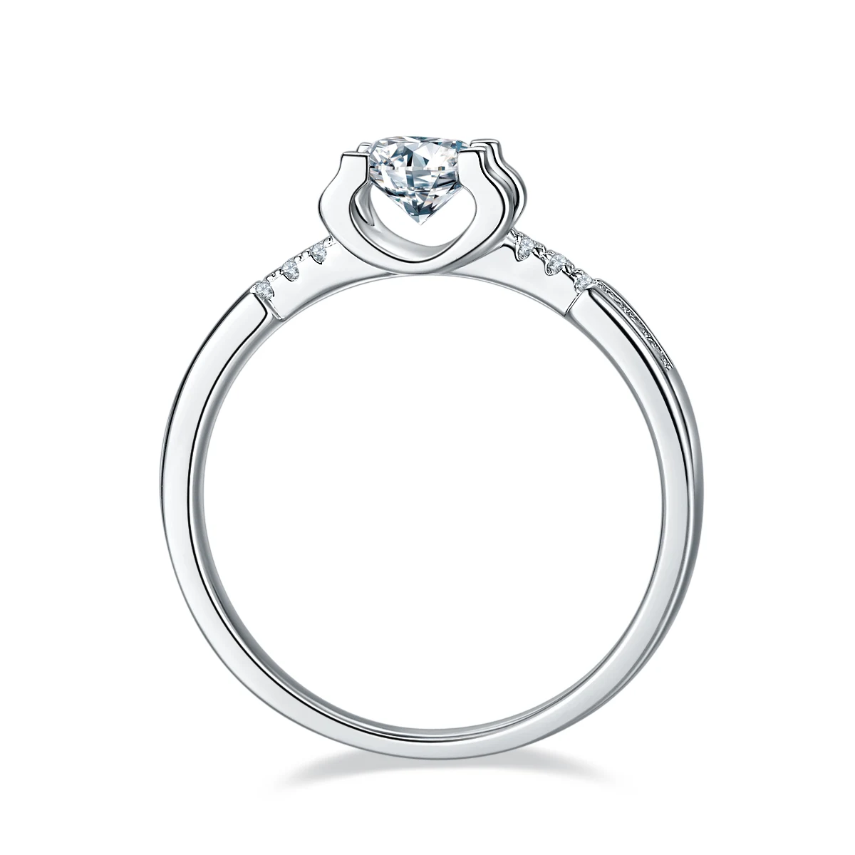 Tulip Accent Lab-Grown Diamond Ring — 0.5 ct — product view 3