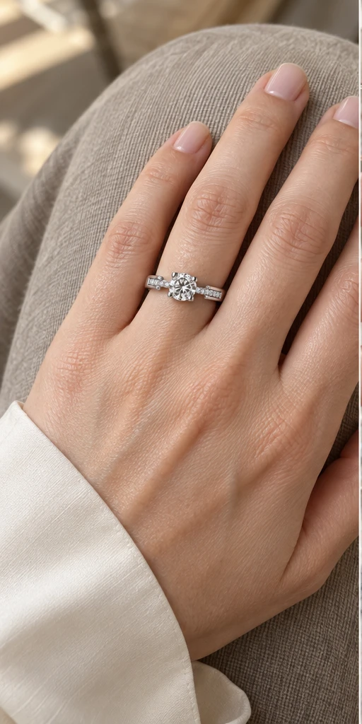 Tulip Accent Lab-Grown Diamond Ring — 0.5 ct styling