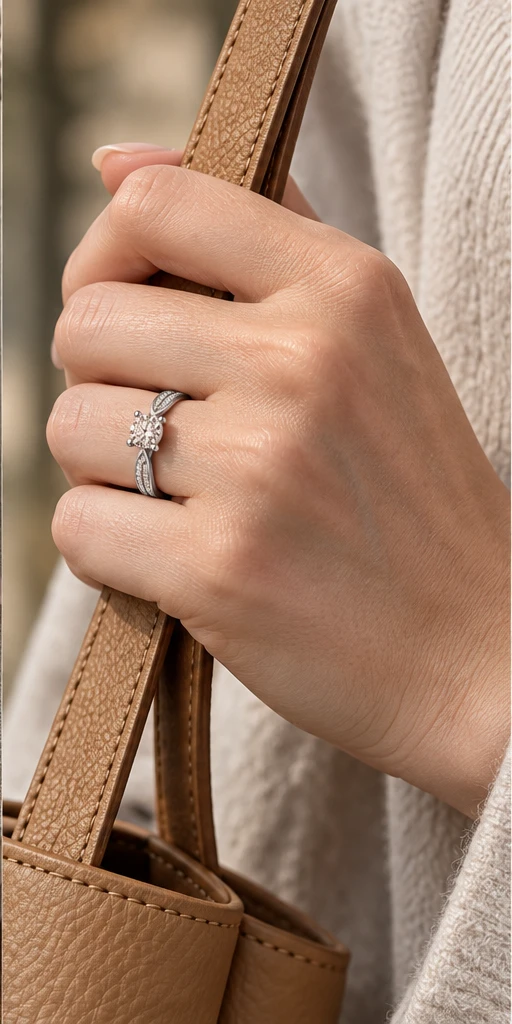 Starlight Lab-Grown Diamond Ring — 0.5 ct editorial styling