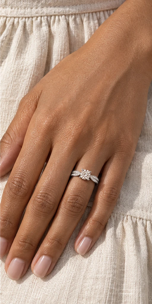 Starlight Lab-Grown Diamond Ring — 0.5 ct editorial styling