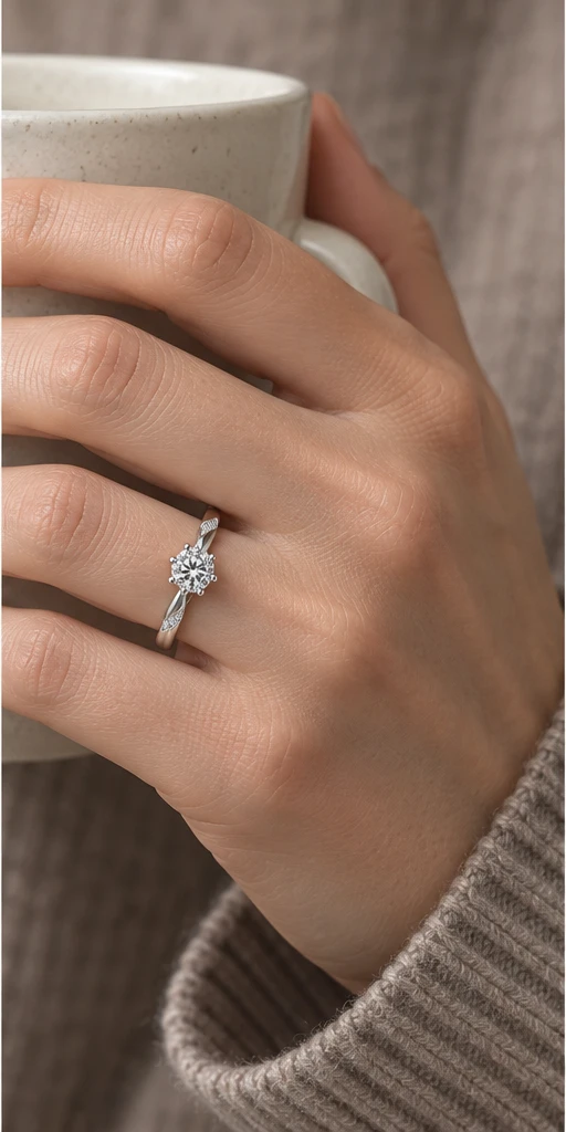Radiance Accent Lab-Grown Diamond Ring — 0.5 ct editorial styling
