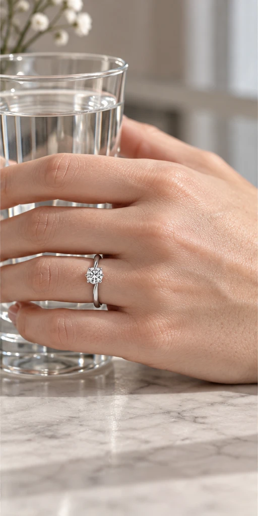 Embrace Lab-Grown Diamond Ring — 0.5 ct editorial styling