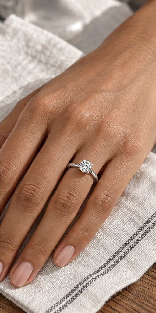 Embrace Lab-Grown Diamond Ring — 0.5 ct editorial styling