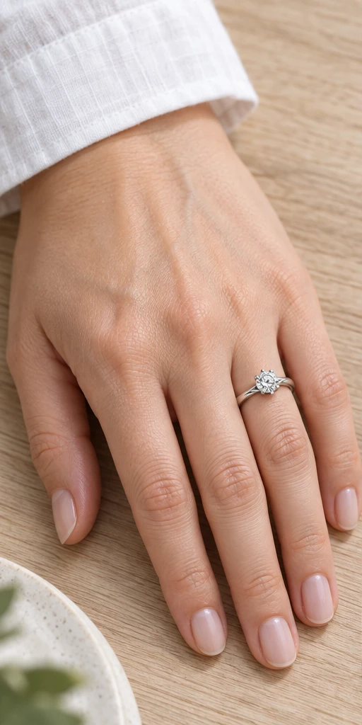 Letter Lab-Grown Diamond Ring — 0.5 ct styling