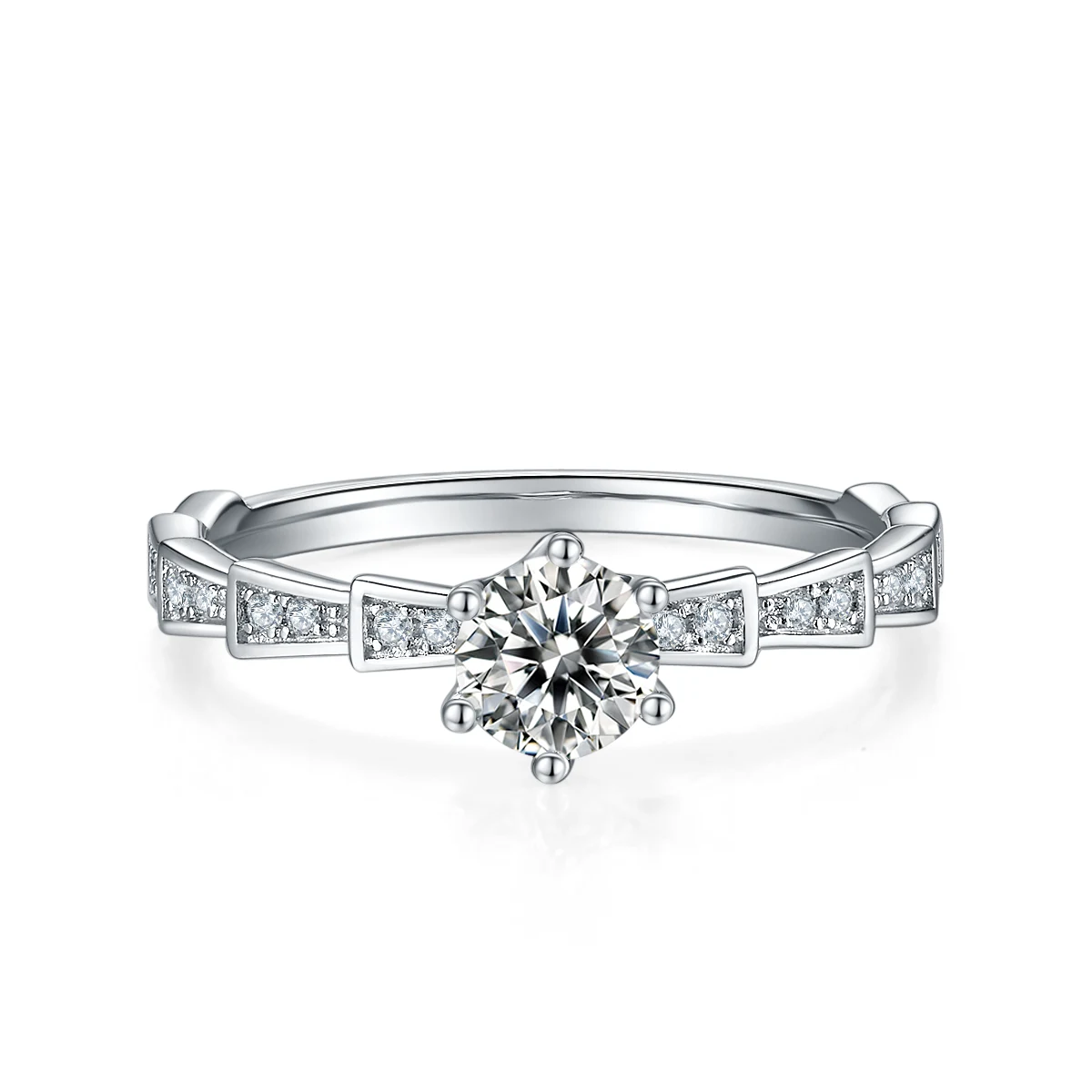 Serpentine Accent Lab-Grown Diamond Ring — 0.5 ct — product view 2