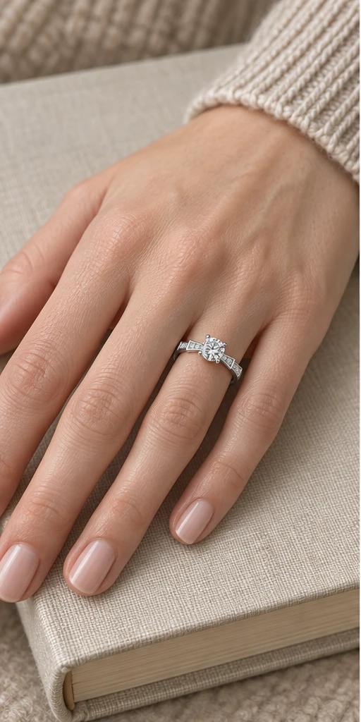 Serpentine Accent Lab-Grown Diamond Ring — 0.5 ct styling