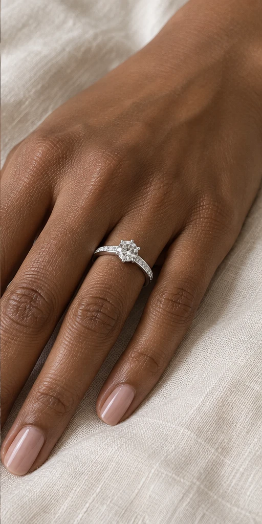 Half-Light Lab-Grown Diamond Ring — 0.5 ct editorial styling