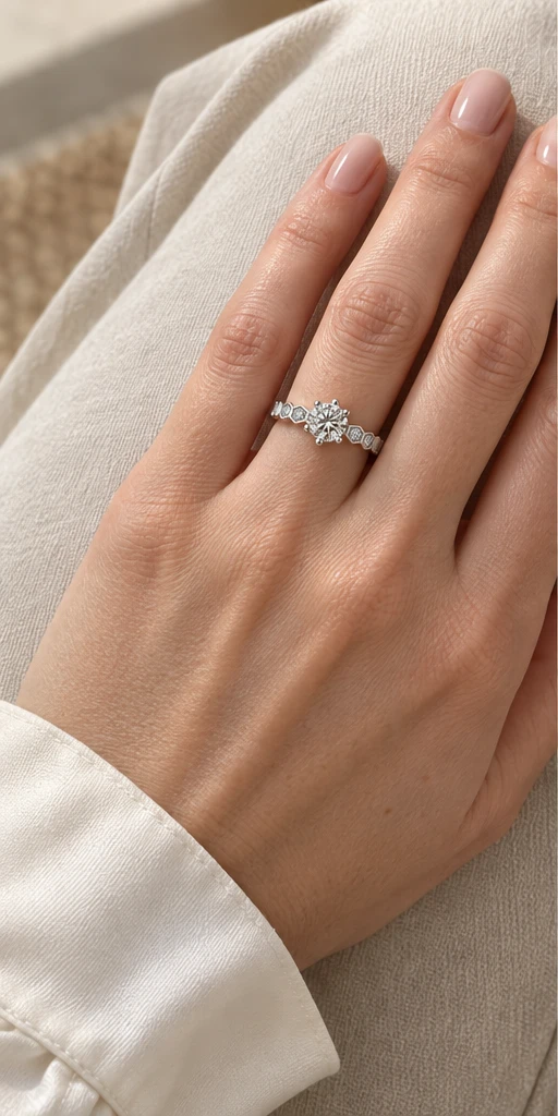 Honeycomb Lab-Grown Diamond Ring — 0.5 ct styling
